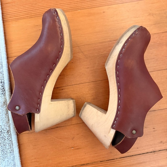 Bryr Susie Closed Toe High Heel Clogs in Sienna Leather size 36 - Picture 4 of 4